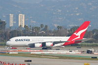 VH-OQC @ KLAX - Qantas Airbus A380-842, VH-OQC taxiway Echo KLAX. - by Mark Kalfas