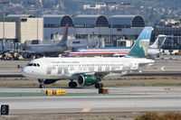 N921FR @ KLAX - Frontier Airlines Airbus A319-111, N921FR taxiway Hotel KLAX. - by Mark Kalfas