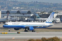N527UA @ KLAX - United Airlines Boeing 757-222, N527UA taxiway Hotel KLAX. - by Mark Kalfas