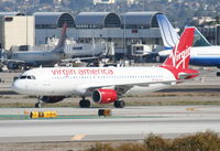 N621VA @ KLAX - Virgin America Airbus A320-214, taxiway Hotel KLAX. - by Mark Kalfas