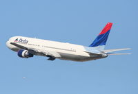 N127DL @ KLAX - Delta Airlines Boeing 767-332, DAL116 25R departure KLAX en route to KATL. - by Mark Kalfas