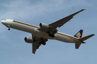 9V-SWN @ EGLL - Boeing 777-312ER [34579] (Singapore Airlines) Home~G 24/08/2009. On approach 27R 3 miles out. - by Ray Barber