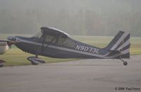 N9073L @ W03 - Taking her place on a foggy morn - by Paul Perry