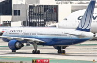 N532UA @ KLAX - United Airlines Boeing 757-222, UAL23 arrives from KJFK on taxiway Papa. - by Mark Kalfas