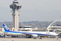 JA732A @ KLAX - ANA Boeing 777-381 (ER), JA732A, ANA5 taxiing on Bravo for a trip to RJAA (Narita Int'l). - by Mark Kalfas