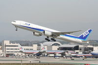 JA732A @ KLAX - ANA Boeing 777-381 (ER), JA732A, ANA5 departing to RJAA (Narita Int'l) 25R KLAX. - by Mark Kalfas