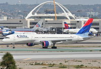 N752AT @ KLAX - Delta Airlines Boeing 757-232, N752AT, DAL1735 arriving from KSLC, taxiway hotel KLAX. - by Mark Kalfas