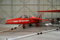 XR977 - Folland Gnat in early Red Arrows livery RAF Museum Cosford - by jetjockey