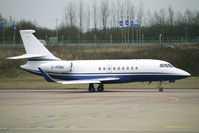 C-FDBJ @ EGGW - Canadian Falcon 2000EX about to depart Luton for Montreal - by Terry Fletcher