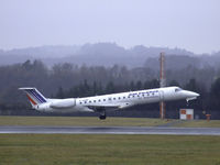 F-GUBF @ EGPH - A Regional/air france ERJ-145 Lands on runway 06 with rugby fans - by Mike stanners