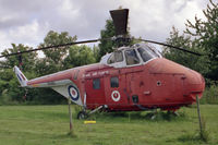 XR485 @ FLIXTON - Westland WS-55-3 Whirlwind HAR10 at The Norfolk & Suffolk Air Museum, Flixton in 1989. Carries the markings of RAF No 2 Flying Training School. - by Malcolm Clarke