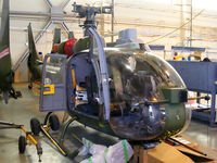 XW904 @ EGVP - undergoing maintenance with the Gazelle Depth Support Hub - by Chris Hall