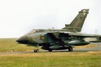 ZG726 @ EGQS - Tornado GR.1A, callsign Lancer 2, of 31 Squadron at RAF Marham taxying to the active runway at RAF Lossiemouth in the Summer of 1995. - by Peter Nicholson