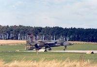 XX723 @ EGQS - Jaguar GR.1A of 226 Operational Conversion Unit on the threshold of Runway 05 at RAF Lossiemouth in the Summer of 1988. - by Peter Nicholson