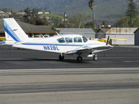 N82BL @ SZP - 1976 Piper PA-23-250 AZTEC, two Lycoming IO-540-C4B5 250 Hp each, landing roll Rwy 04 - by Doug Robertson