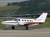 OO-CJP @ EGKA - Cessna C414A Chancellor II OO-CJP Airborne - by Alex Smit