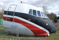 G-APEJ @ EGLB - Vickers V.953C Vanguard nose section at Brooklands - by moxy