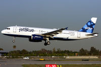 N534JB @ KLGB - Bada Bing Bada Blue arrives in Long Beach sporting the carriers new livery. - by dacman