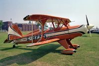 G-BPKS @ EGTC - Stolp SA-300 Starduster Too at Cranfield Airport in 1990. - by Malcolm Clarke