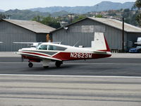 N2623W @ SZP - 1966 Mooney M20C, Lycoming O-360 180 Hp, takeoff roll Rwy 22 - by Doug Robertson