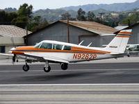 N9282P @ SZP - 1968 Piper PA-24-260 COMANCHE, Lycoming IO-540-D4A5 260 Hp, Experimental class, landing Rwy 22 - by Doug Robertson