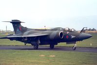 XZ431 @ EGQS - Buccaneer S.2B of 208 Squadron taxying to the active runway at RAF Lossiemouth in September 1988. - by Peter Nicholson