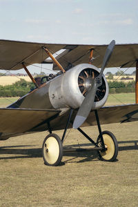 G-EBKY @ EGTH - Sopwith Pup. At the Battle Over Britain Air Display held at Old Warden in 1990. - by Malcolm Clarke
