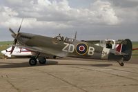 G-ASJV @ EGSU - Supermarine 361 Spitfire LF9B at Duxford's Classic Jet & Fighter Display. in 1996 - by Malcolm Clarke