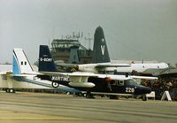 G-BCMY @ GREENHAM - Maritime Defender version of the Islander at the 1977 Intnl Air Tattoo at RAF Greenham Common still displaying the Paris Air Show number 228 from earlier in the year. - by Peter Nicholson