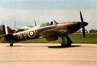 LF363 @ MHZ - The Battle of Britain Memorial Flight's Hurricane IIC was displayed at the 1988 RAF Mildenhall Air Fete. - by Peter Nicholson