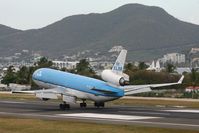 PH-KCE @ TNCM - KLM PH-KCE touching down at TNCM runway 10 - by Daniel Jef