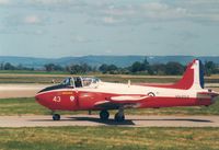 XN494 @ EGXU - Jet Provost T.3A of 1 Flying Training School at RAF Linton-on-Ouse in May 1989. - by Peter Nicholson