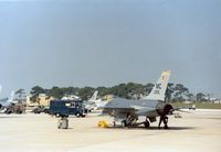 78-0005 @ MCF - F-16A Falcon of 61st Tactical Fighter Training Squadron at MacDill AFB in November 1987. - by Peter Nicholson
