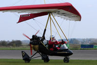 G-MYLX - 1993 Medway Microlights Ltd RAVEN X,  taxies for departure from Enstone - by Terry Fletcher