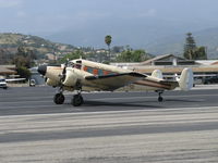 N5644D @ SZP - 1958 Beech E18S-9700, two P&W R-985 Wasp Jr. 450 Hp each, high power test run-no takeoff - by Doug Robertson