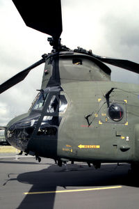 ZD575 @ EGQL - Boeing Chinook HC2 at RAF Leuchars Battle of Britain Air Show in 1997. - by Malcolm Clarke