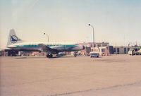 N4805C @ GTF - Taxiing into Great Falls, Mt., early 1970's. This was an area some distance from the Terminal. - by Onmark57