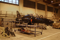 XX339 @ EGXE - British Aerospace Hawk T1W in the 100 Sqn hangar at RAF Leeming in 2009. - by Malcolm Clarke