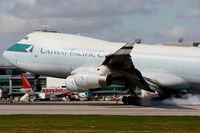 B-HUQ @ EGCC - Cathay Pacific Cargo - by Chris Hall