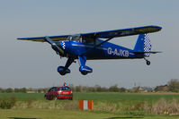 G-AJKB @ EGCL - Immaculate Luscombe 8E landing at Fenland on Runway 26 - by Terry Fletcher