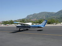N6946R @ SZP - 1968 Cessna T210H TURBO CENTURION, Continental TSIO-520-R 310 Hp, taxi - by Doug Robertson