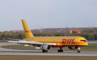 D-ALEB @ EDDP - What a rare honor! A DHL-plane has landed on rwy 26R - by Holger Zengler
