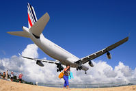 F-GLZG @ TNCM - A340 - by robert starling