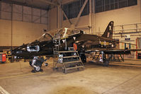 XX280 @ EGXE - British Aerospace Hawk T1A in the 100 Sqn hangar at RAF Leeming in 2009. - by Malcolm Clarke
