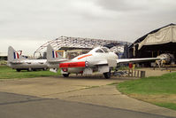 G-VTII @ EGTC - De Havilland Vampire T11 (DH-115) at Cranfield Airfield, UK in 1988. - by Malcolm Clarke