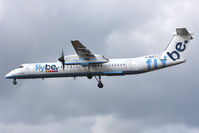 G-JECV @ EGNT - De Havilland Canada DHC-8-402Q Dash 8 on approach to 25 at Newcastle Airport in 2009. - by Malcolm Clarke