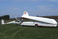 D-KFRW @ EDKV - Glaser-Dirks DG-800B being readied for flight at Dahlemer Binz airfield