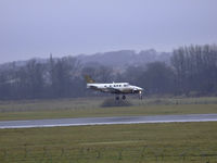 F-GETJ @ EGPH - Beech E90 King air landing on runway 06 - by Mike stanners