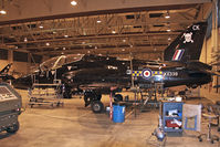 XX339 @ EGXE - British Aerospace Hawk T1W in the 100 Sqn hangar at RAF Leeming in 2004. - by Malcolm Clarke