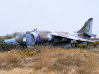 XV753 @ EGDO - BAe Harrier GR3 at the Royal Naval School of Fire Fighting, Predannack Airfield, Cornwall - by Chris Hall
